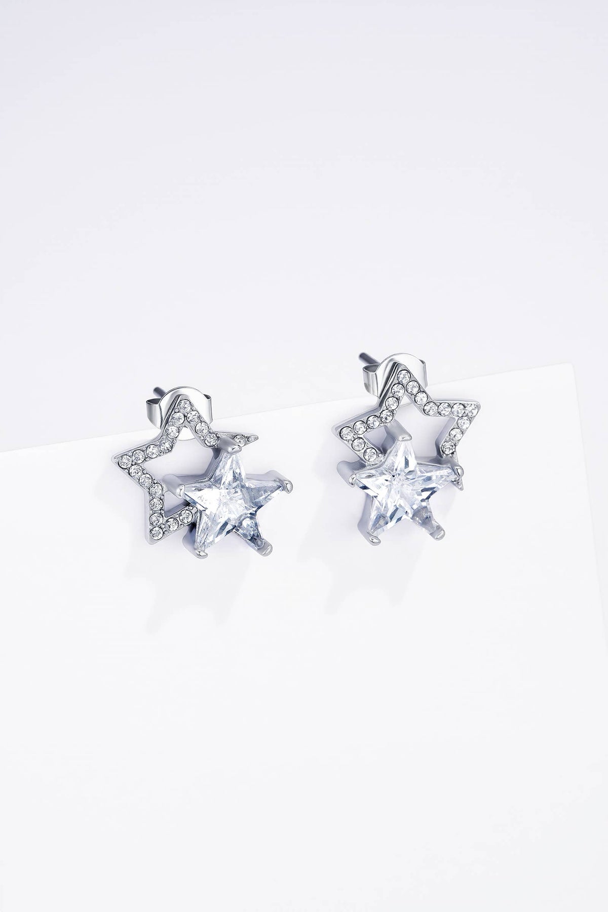 Boucles d'oreilles en acier inoxydable 124AQ425