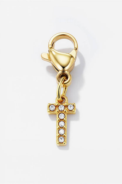 Charm breloque strassé CHARM-LETTRES-STRASS