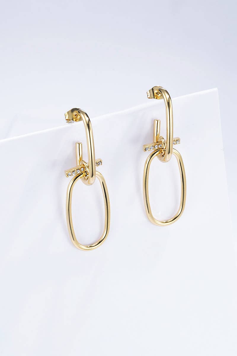 124RX80 stainless steel earrings