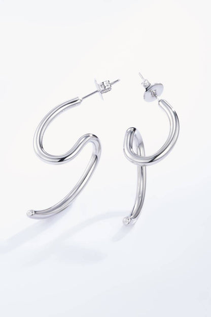 Boucles d'oreilles pendantes en acier inoxydable 124YC08