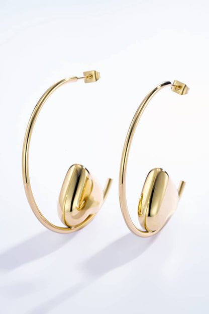Heart half-hoop earrings 124AQ207