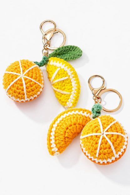 Grigri accessoires de sac Orange en crochet 8cm PC045HZ