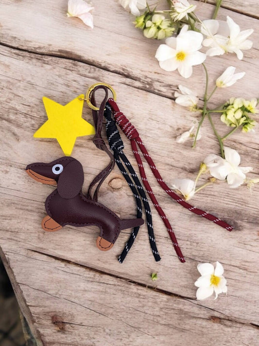 Grigri de sac et porte-clé Chien et étoile PC14