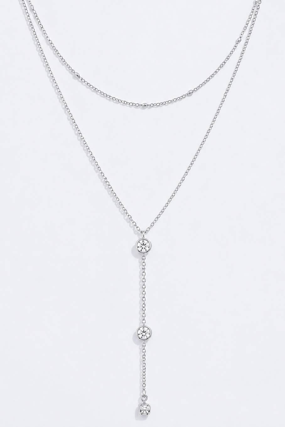 Y-drop stainless steel necklace 224AQ25