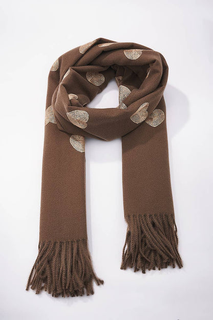 Heart pattern wool scarf FL213DF