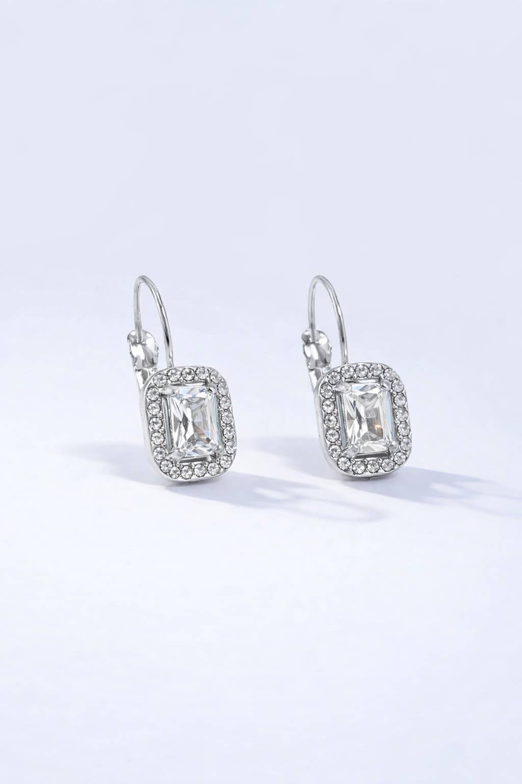 Stainless steel rhinestone earrings 124AQ14