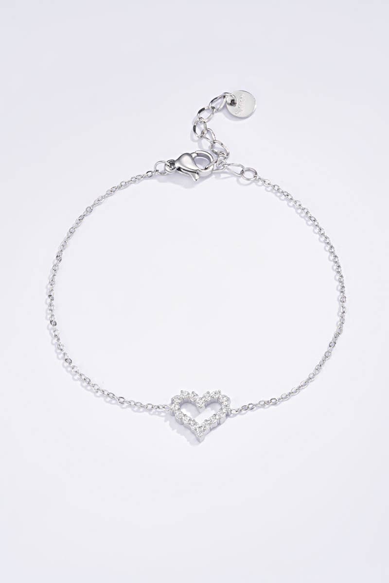 Stainless steel heart bracelet 324AQ48