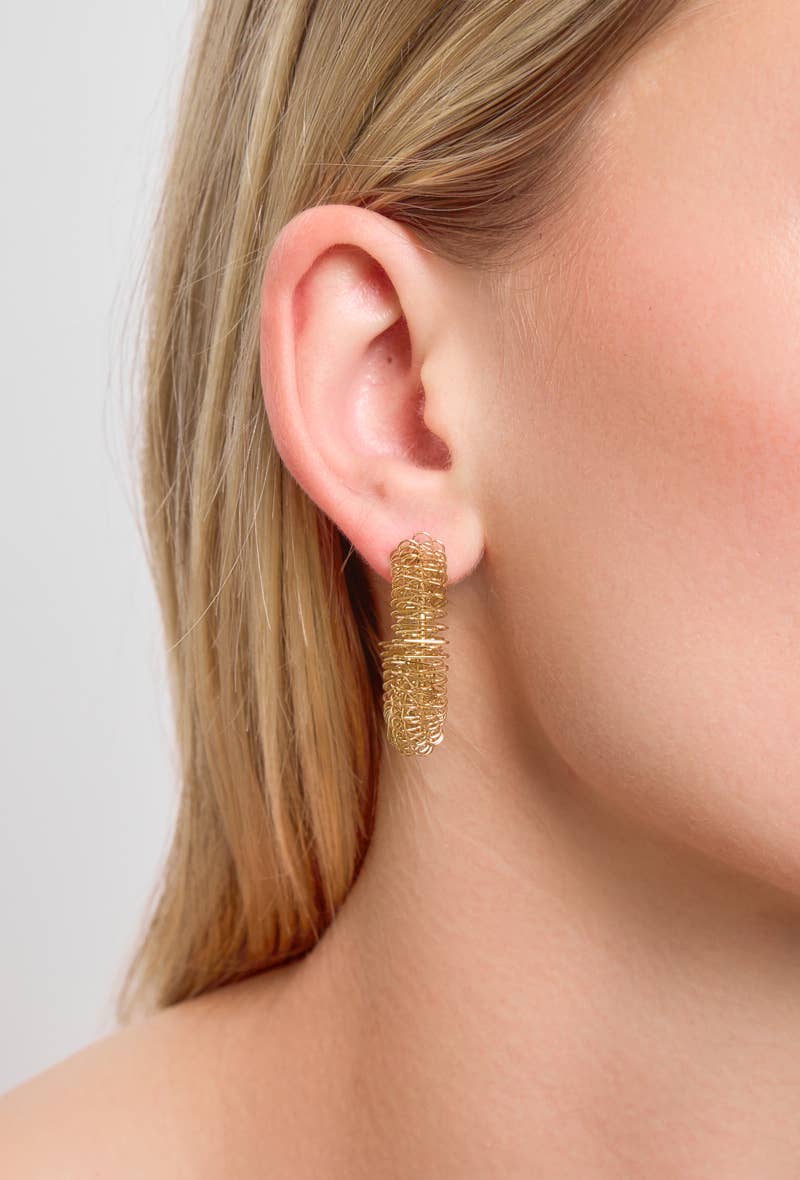 Boucles d'oreilles demi créoles en acier inoxydable 124RX34