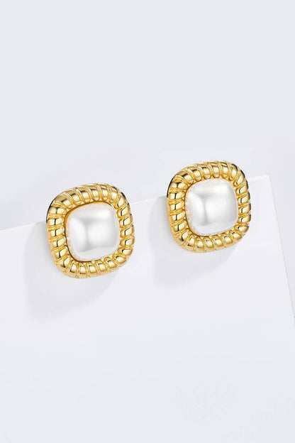 124AQ509 stainless steel earrings