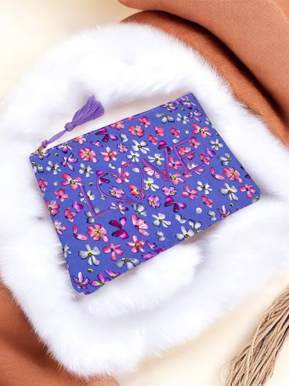 Floral "love" makeup bag 20x15cm CY07