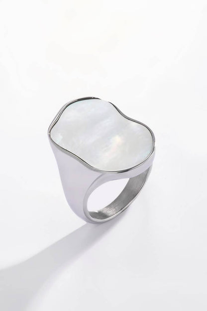 Bague nacré en acier inoxydable 424YC02