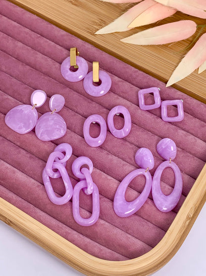 Stainless steel earring set SET83