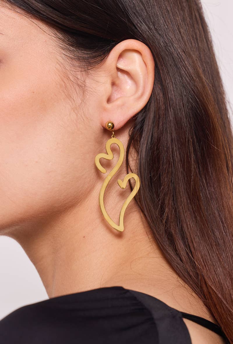 Boucles d'oreilles en acier inoxydable 124RX86