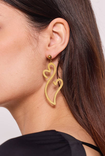 Boucles d'oreilles en acier inoxydable 124RX86