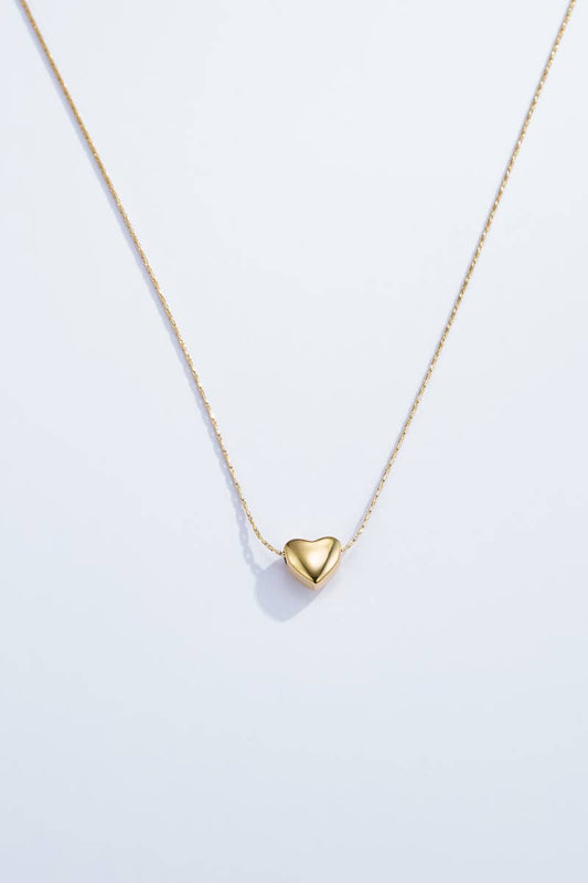 Collier fin avec cœur en acier inoxydable 224AQ06