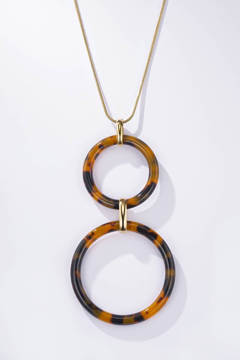 Stainless steel sautoir necklace 224RX80