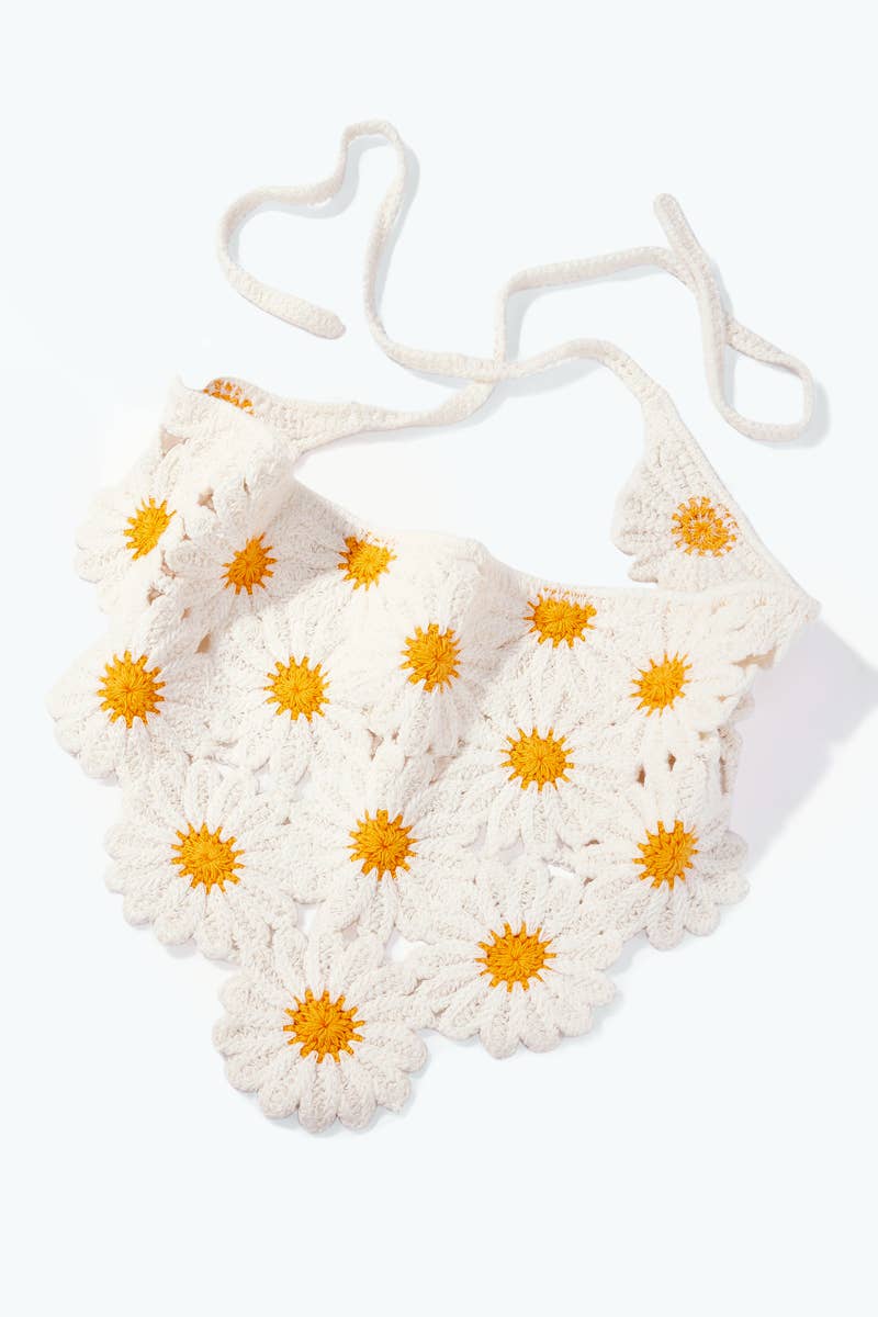 Bandana en crochet fleurs ST325HS