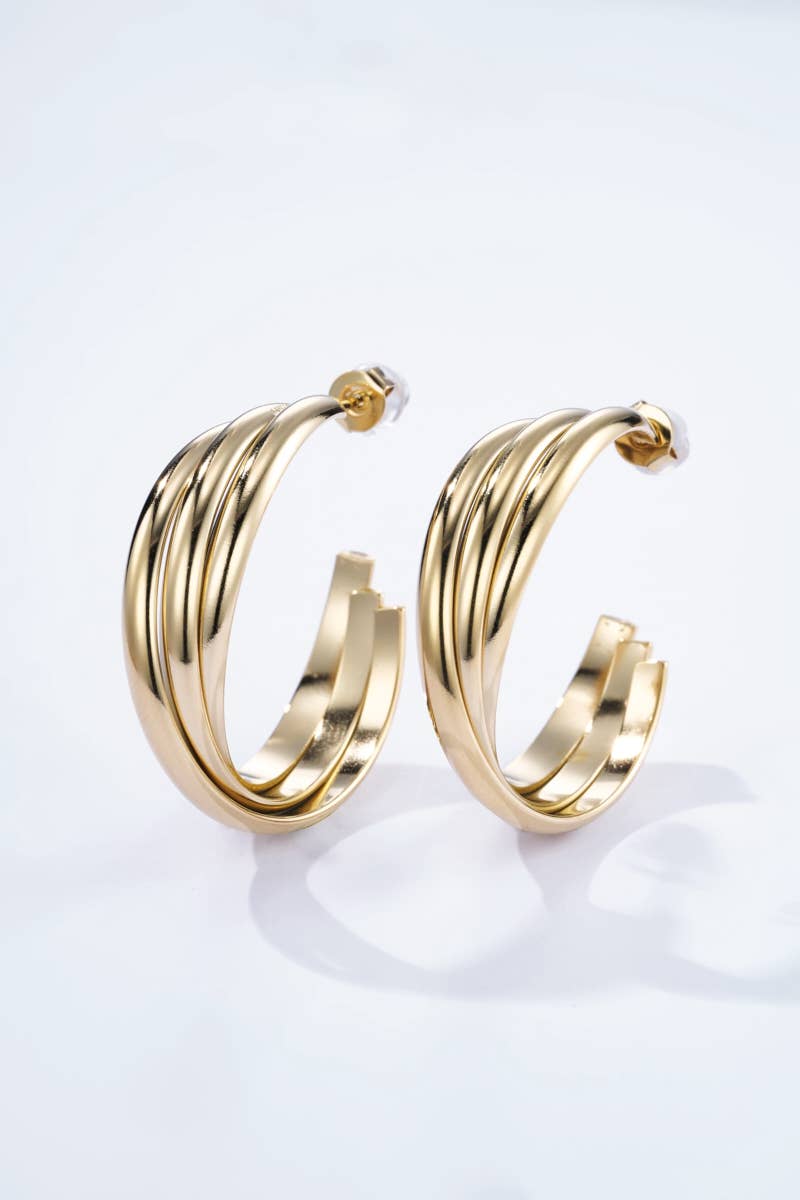 Boucles d'oreilles en acier inoxydable 124AQ290