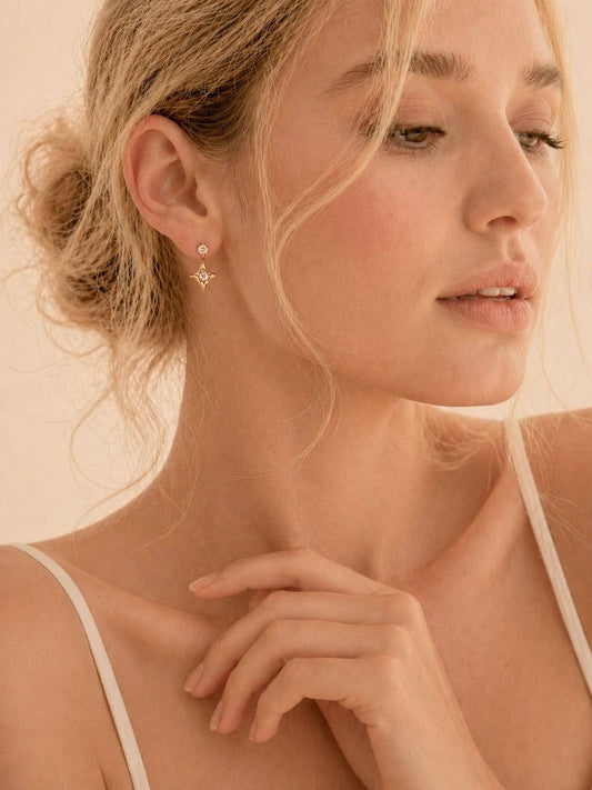 Boucles d'oreilles en acier inoxydable 124AQ618