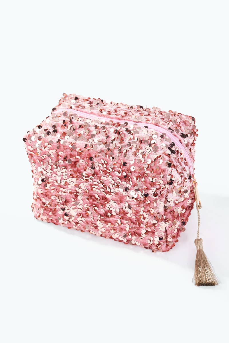 CY45 sequin makeup bag