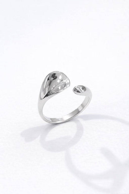 Bague ouverte asymétrique en acier inoxydable 424AQ08K