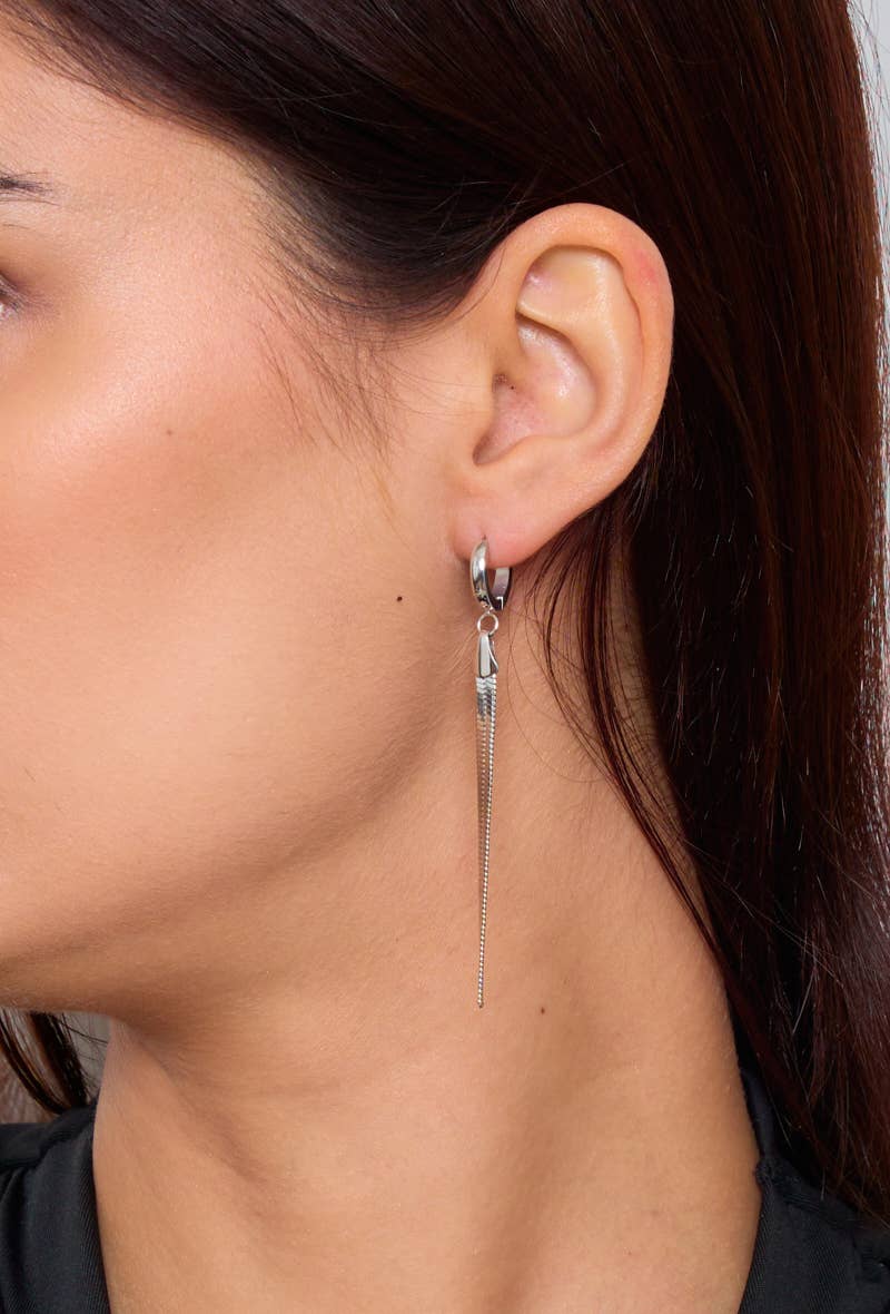 Boucles d'oreilles créoles pendantes 124AQ142