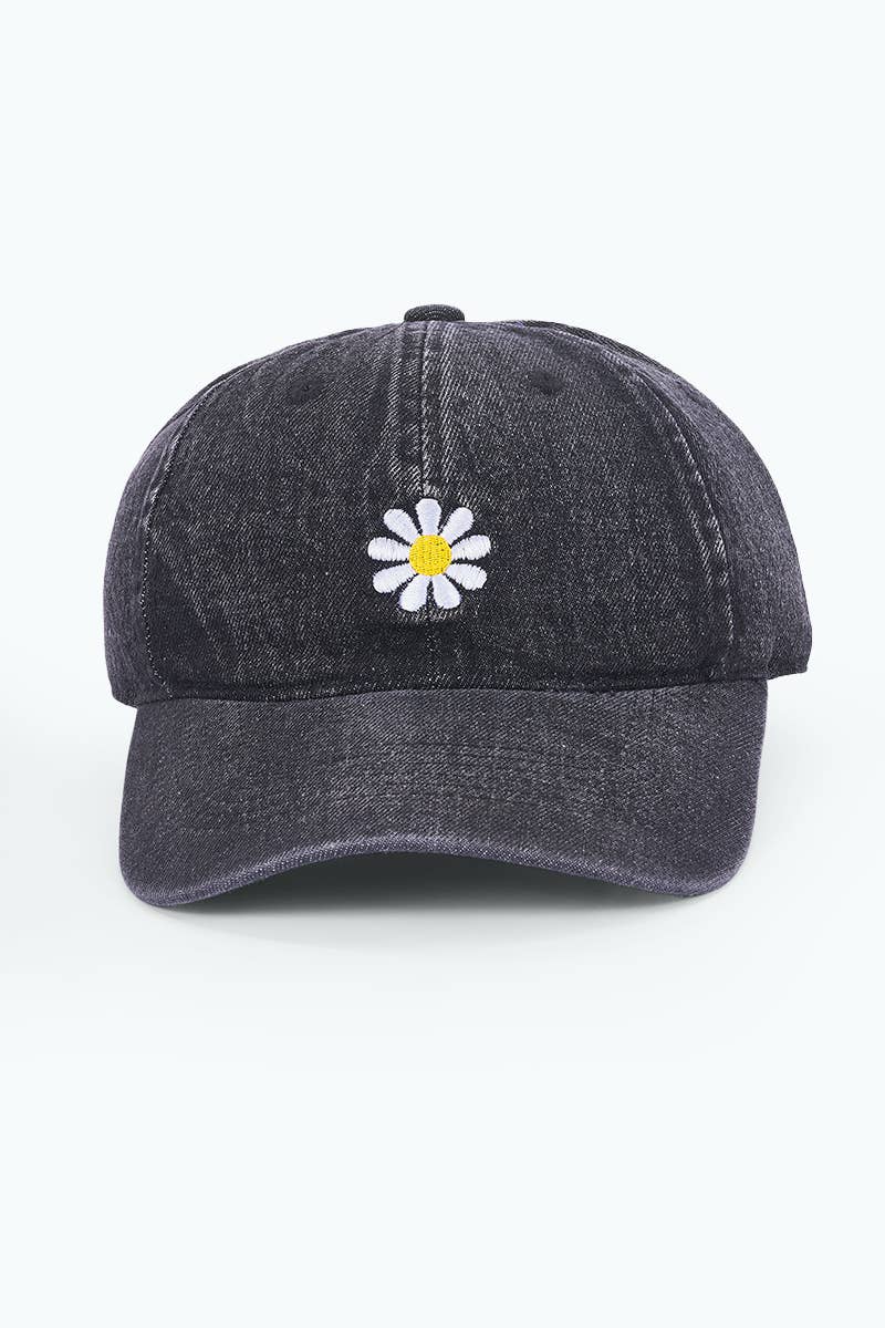 Casquette en coton avec broderie marguerite MJ316HK