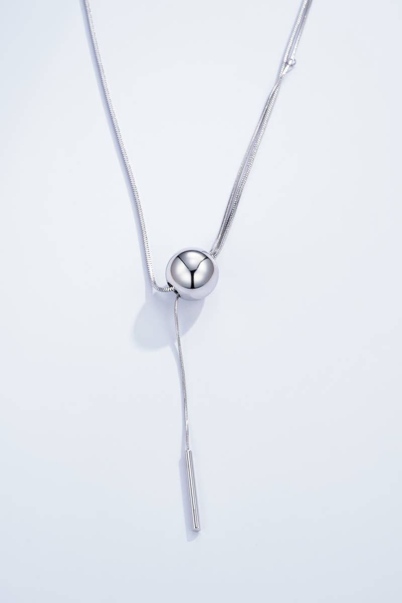 Stainless steel Y-drop necklace 224AQ14