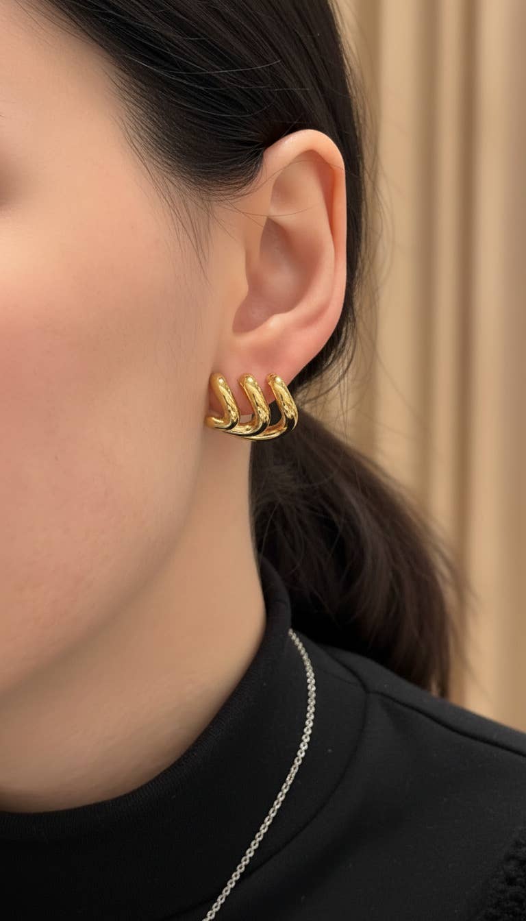 Stainless steel earrings 124AQ519