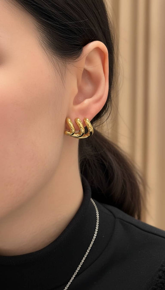 Boucles d'oreilles en acier inoxydable 124AQ519