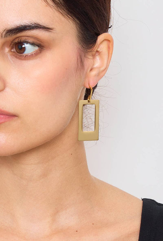 Boucles d'oreilles pendantes en acier inoxydable 124YC03