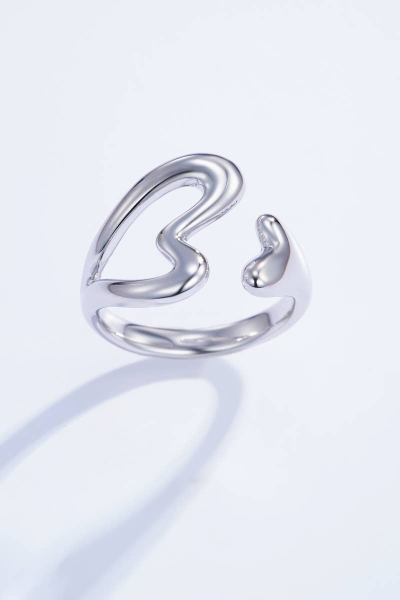 Bague cœur en acier inoxydable 424AQ12