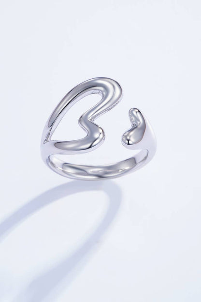 Bague cœur en acier inoxydable 424AQ12