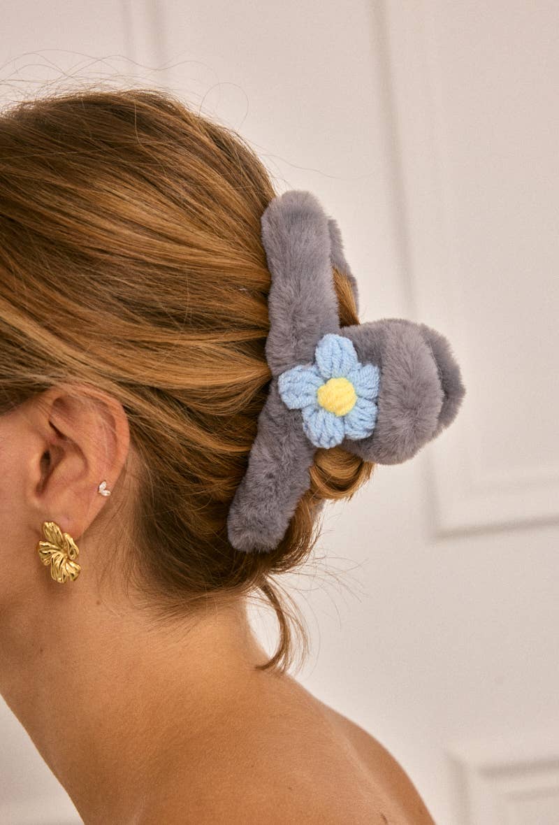 Pince à cheveux fausse fourrure YH203YJ