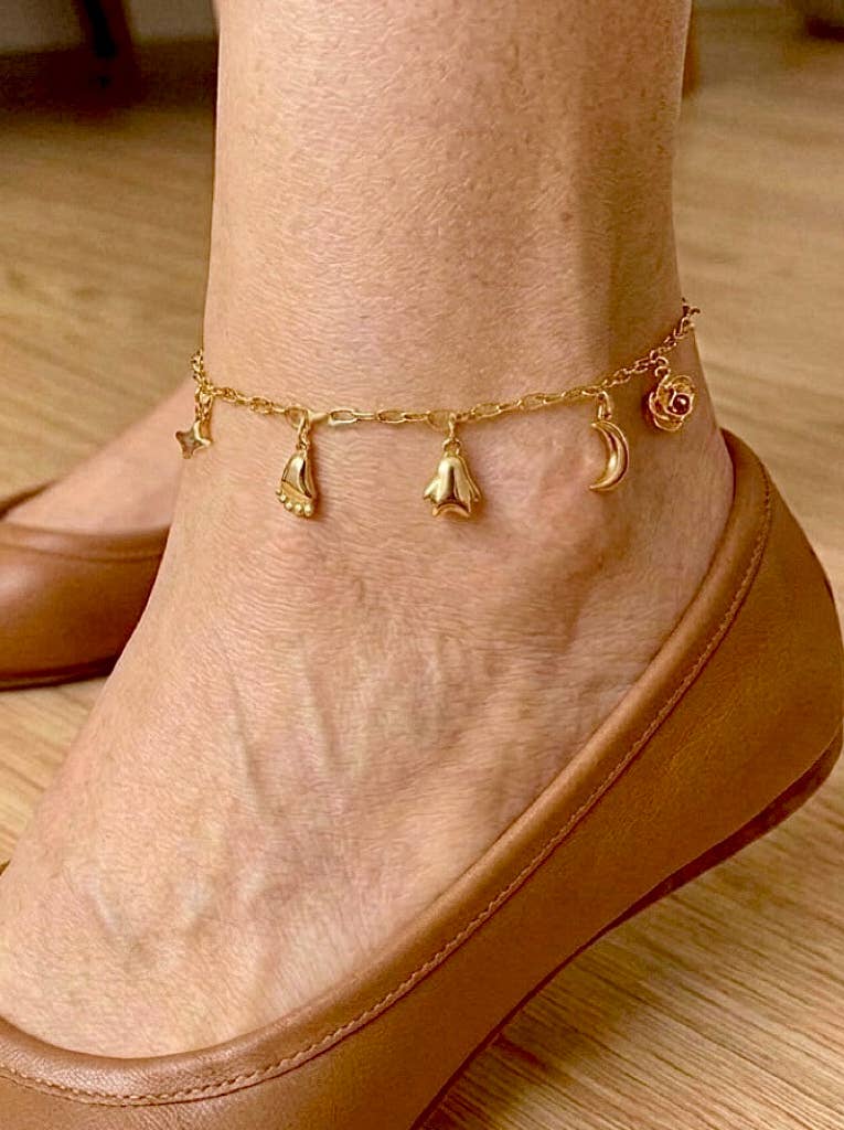 Stainless steel anklet 624AQ17