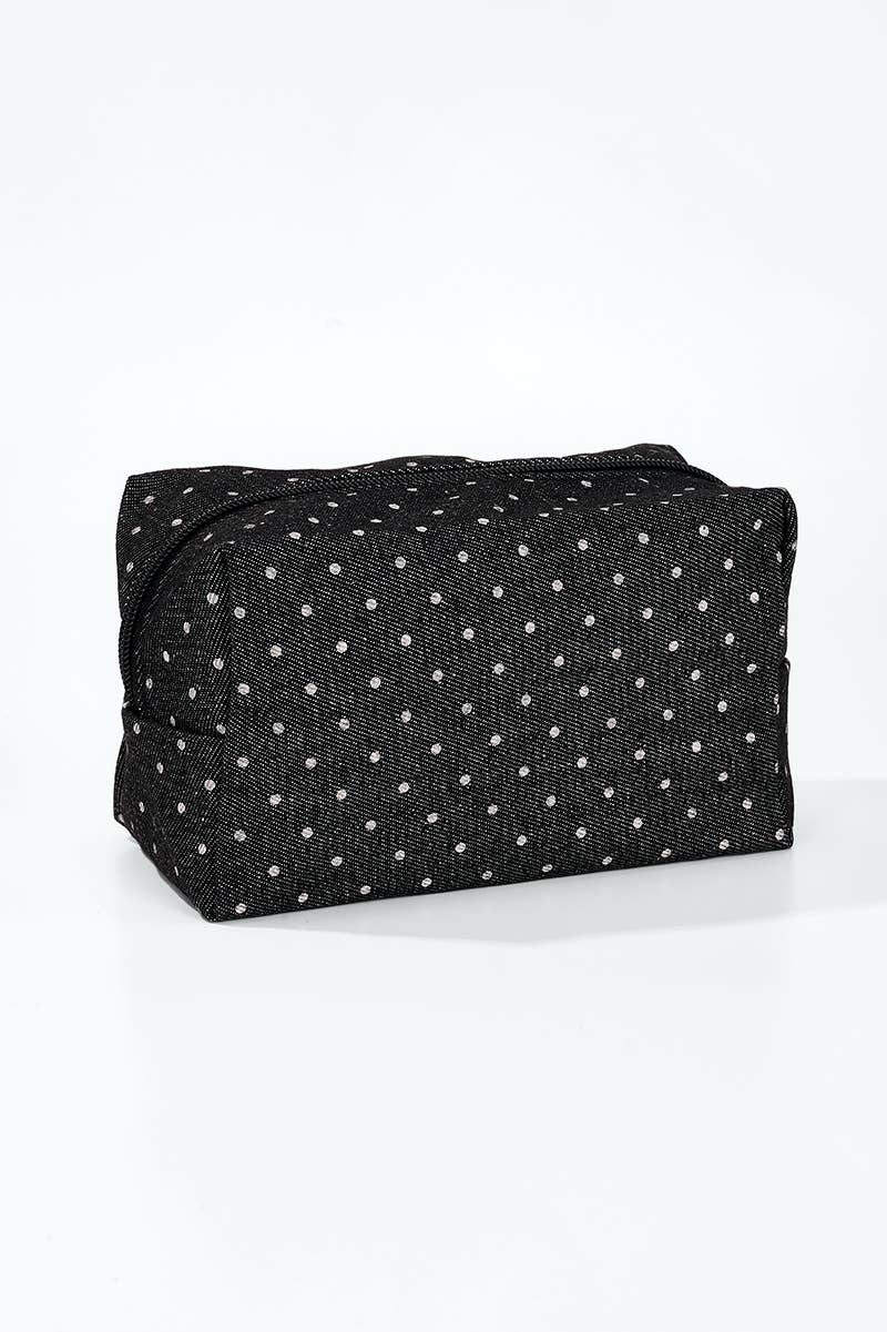 Trousse de maquillage en peluche à petits pois CY325JH