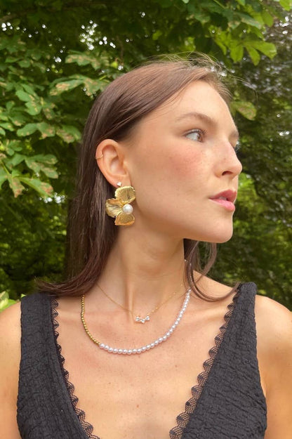 124AQ400 stainless steel earrings