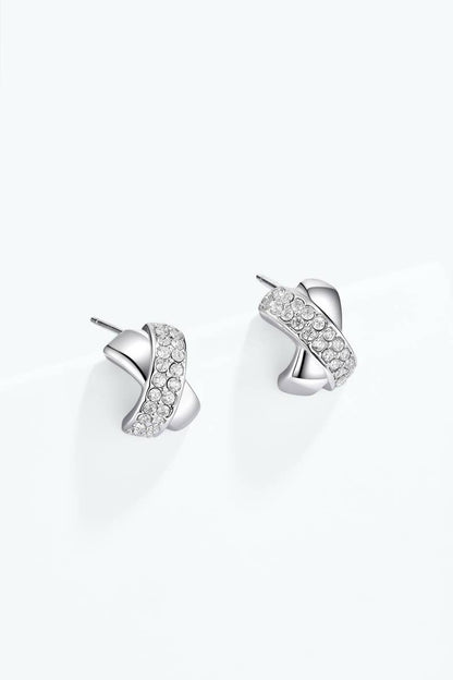 Stainless steel cross earrings 124AQ829