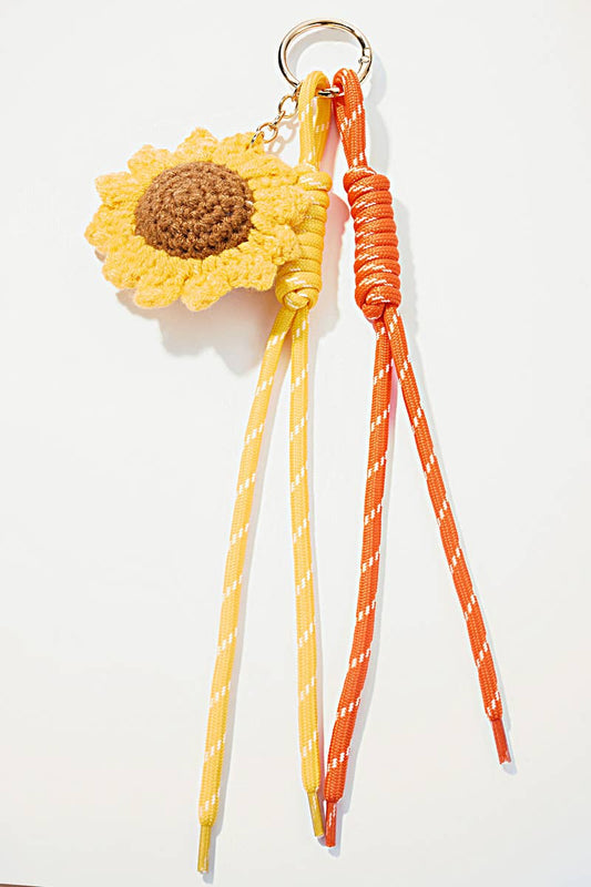 Grigri de sac et porte-clé Tournesol en crochet PC013HZ
