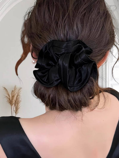 15cm satin ruffled scrunchie FQ52