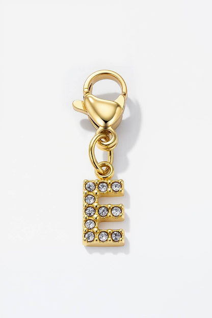Charm breloque strassé CHARM-LETTRES-STRASS CHARM-LETTRES