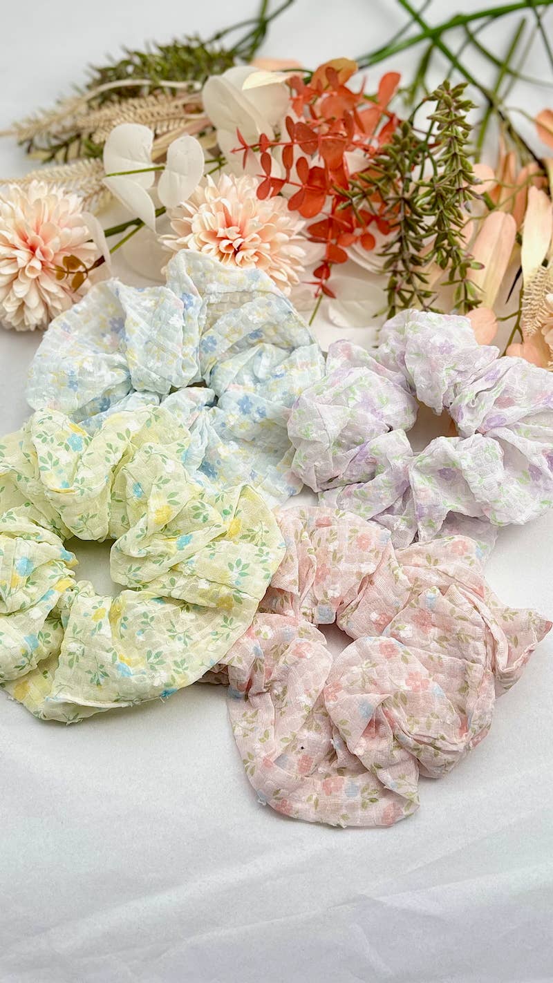 Floral scrunchie 15cm FQ59