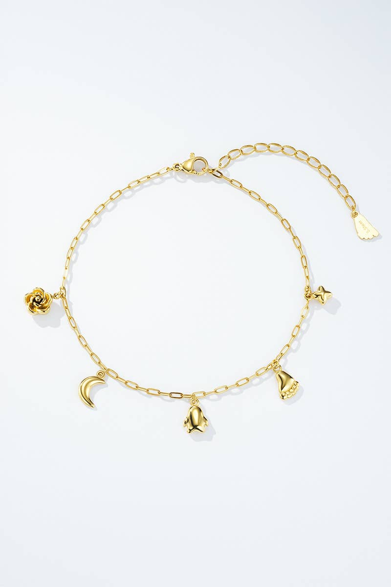 Stainless steel anklet 624AQ17