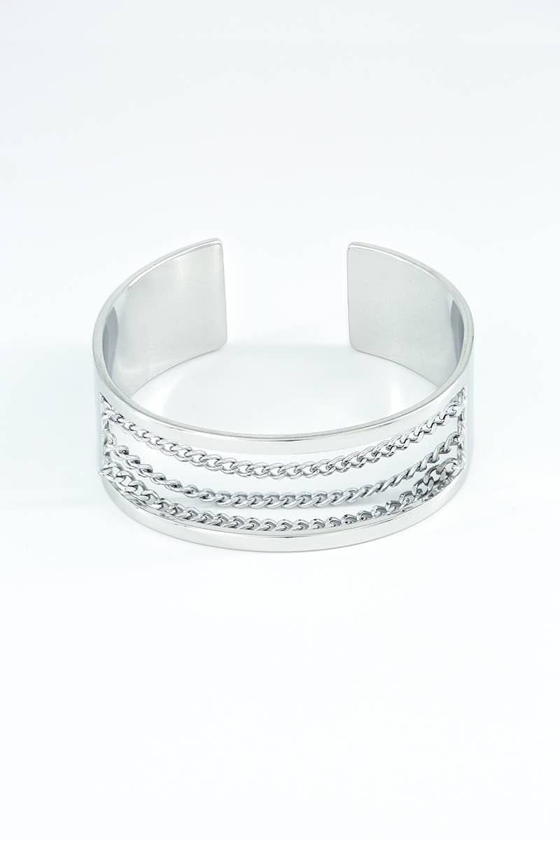 324AQ128 stainless steel bangle