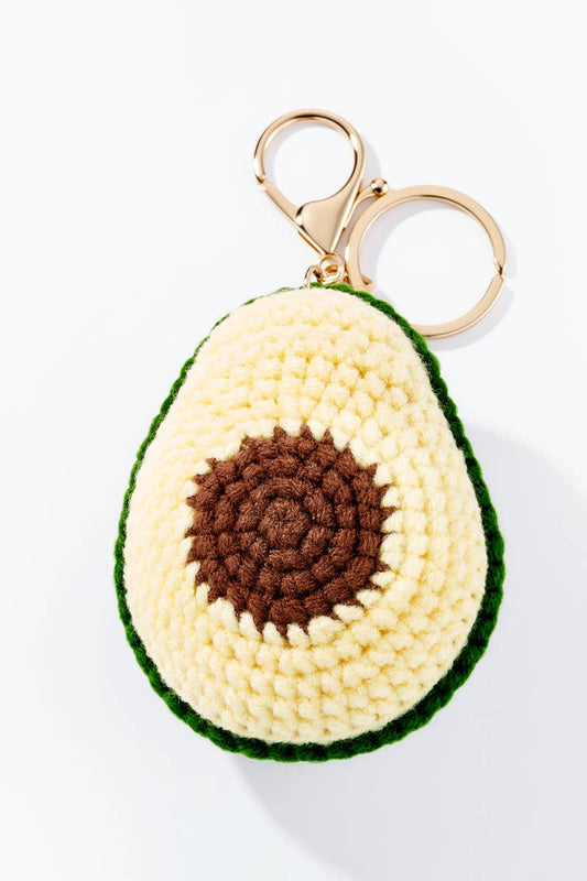Avocado crochet bag charm 9cm PC041HZ