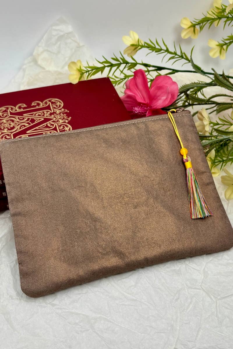 Metallic cotton makeup bag CY103DM