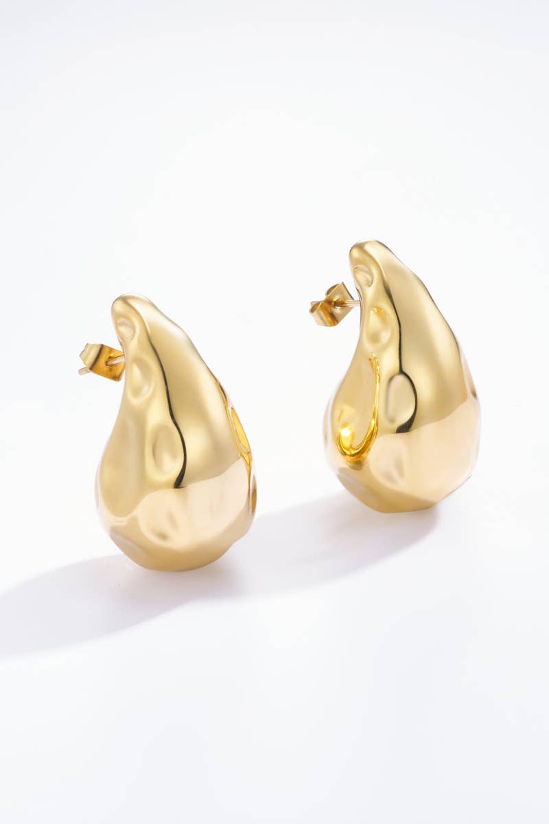 Boucles d'oreilles gouttes texturés 124AQ87