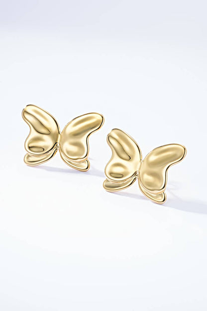 Boucles d'oreilles papillon en acier inoxydable 124AQ161