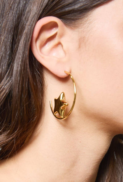 Boucles d'oreilles demi créoles cœur 124AQ206