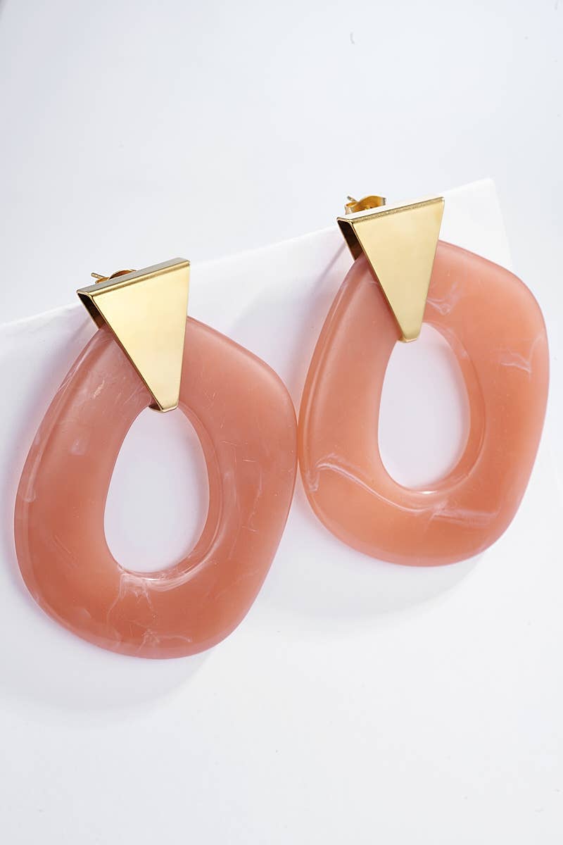 124CP07 stainless steel earrings